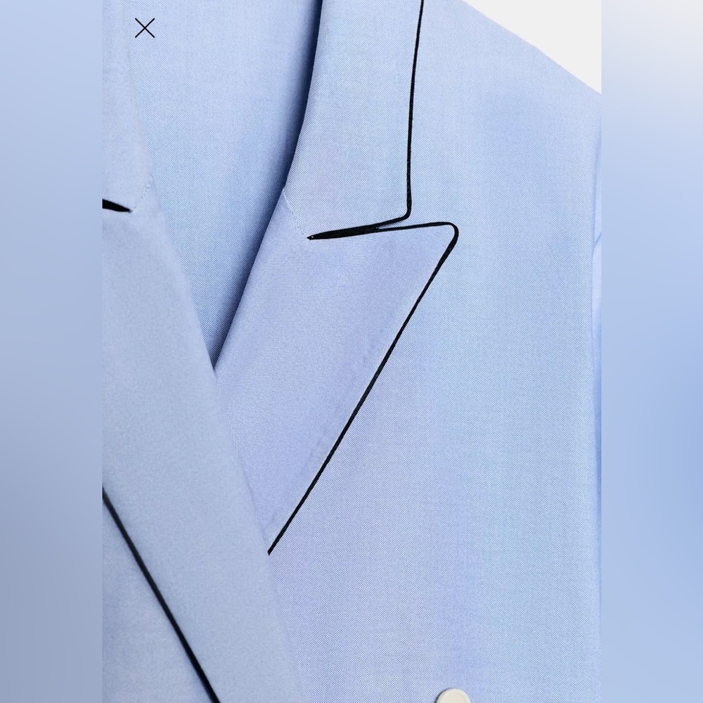 Zara Collection Contrast Piping Wrap Shirt | NWT - Picture 9 of 12